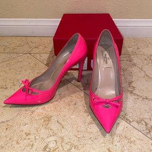 Valentino neon pink high heels. Size 37. Worn twice. Originally $775.